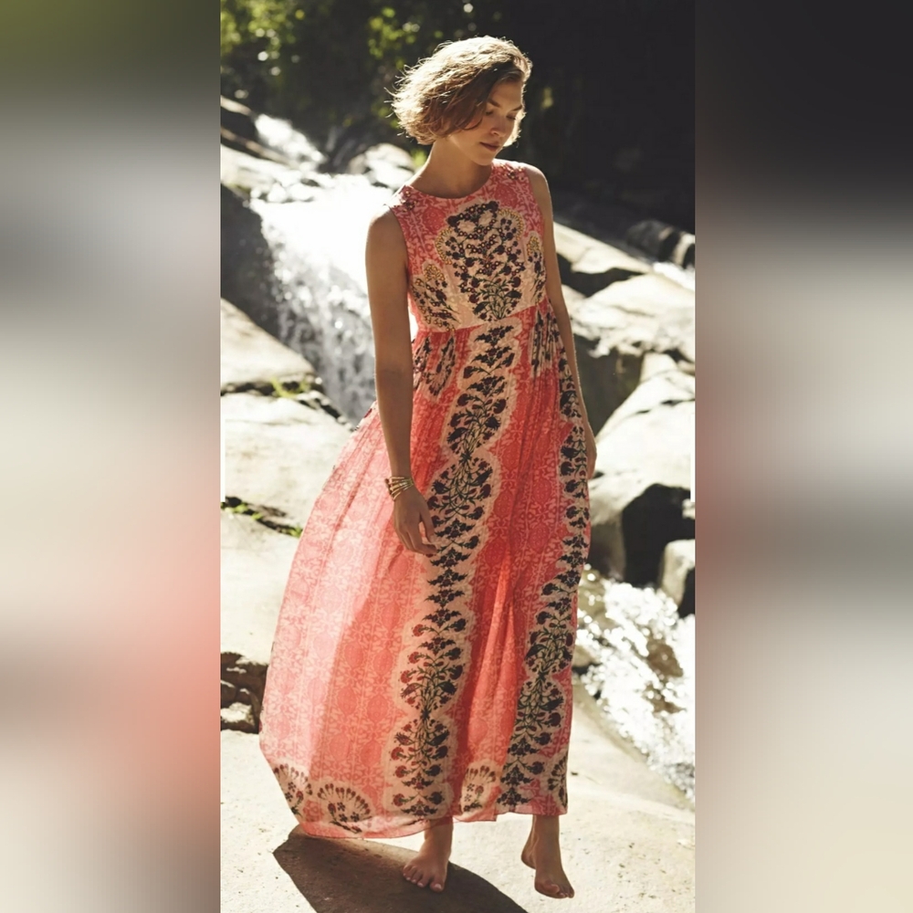 Bhanuni By JVOTI For Anthropologie Botanique Maxi Dress - Picture 2 of 11